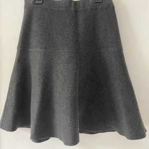 Tahari charcoal gray cozy flared skirt